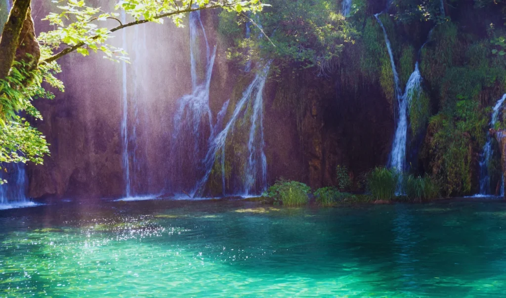 waterfalls in Plitvice Lakes National Park, Croatia